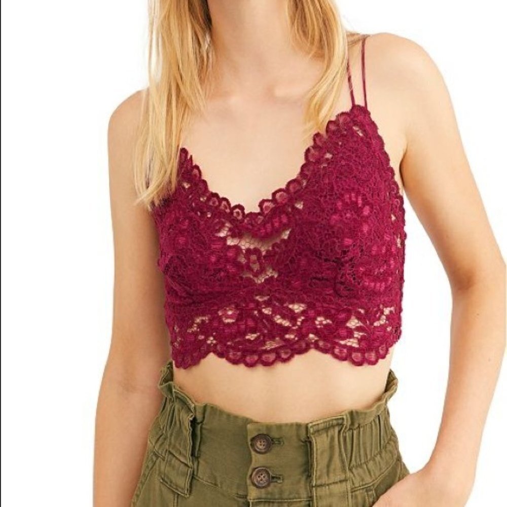 NWT Free People Celine Bralette Mulberry Size S - Picture 2 of 7
